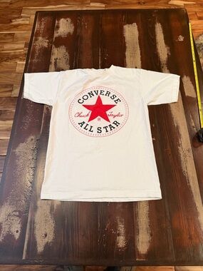 Converse White Tee with Red Star Logo with Rodman 91 on back